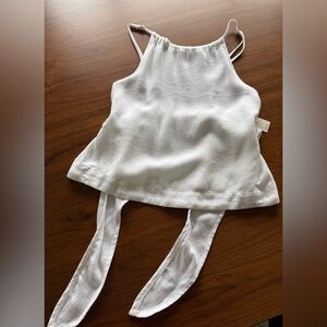 Cloth & Stone Tie Back White Tank